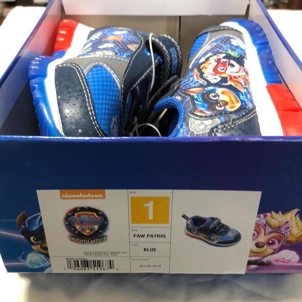 Nickelodeon Blue and Red Sneakers with Paw Patrol Design
